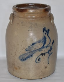 HAXTON-OTTMAN & CO. 2 GAL. STONEWARE BUTTER CHURN