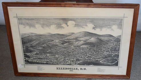LITHOGRAPH MAP ELLENVILLE NY 1887