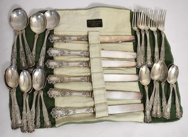 GORHAM STERLING FLATWARE SERVICE FOR 5, BUTTERCUP