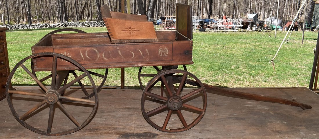 COUNTRY DAISY CHILDS BUCKBOARD WAGON, 19TH C., L. 26" (1 of 6)