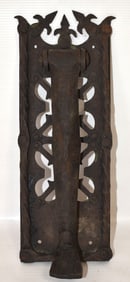 CONTEMPORARY WROUGHT IRON FOOT KNOCKER, 20TH C., H. 12"