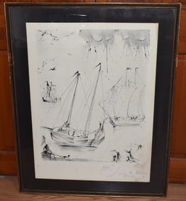 LITHO "DEPARTURE OF THE FISHERMAN" SIGNED DALI