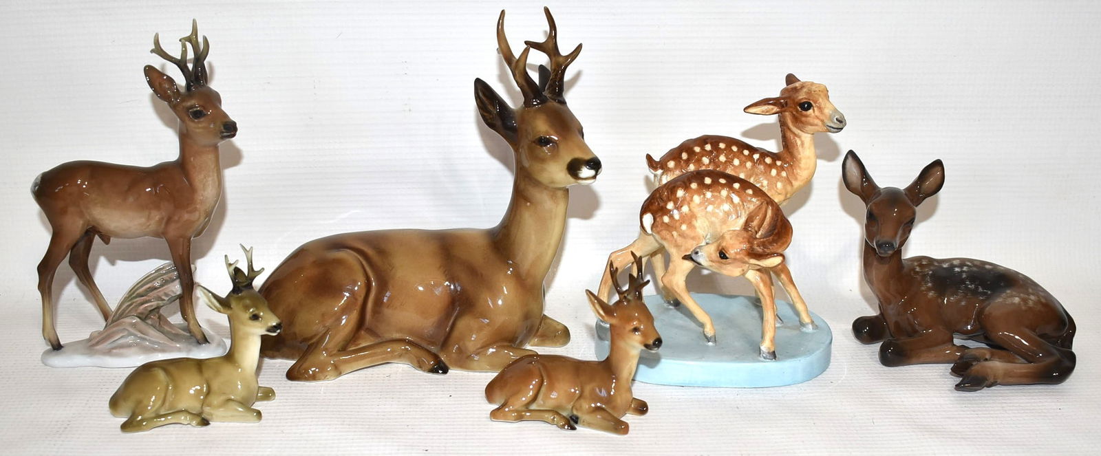 LOT (6) ASSORTED PORCELAIN DEER INCL. HUTSCHENREUTHER (1 of 16)