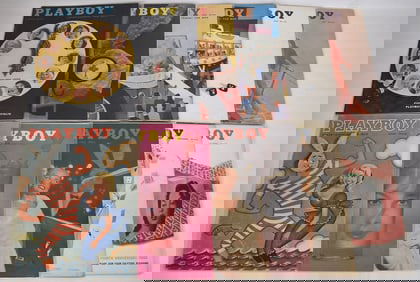 LOT (11) ASSORTED VINTAGE 1957 PLAYBOY MAGAZINES