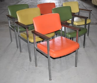 (6) MID CENTURY MODERN COSCO BUSINESS FURNITURE/CHAIRS