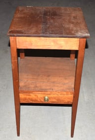 FEDERAL TAPER LEG CHERRY WORKSTAND, C. 1830