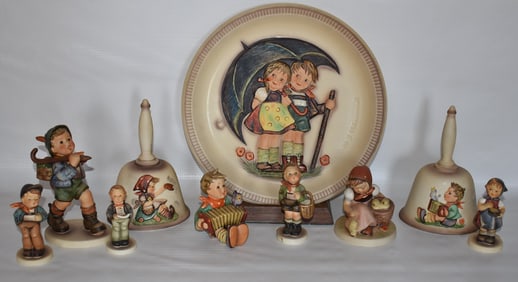 10 ASSORTED HUMMELS INCL. GOEBEL & ONE LINE, C. 1970/90