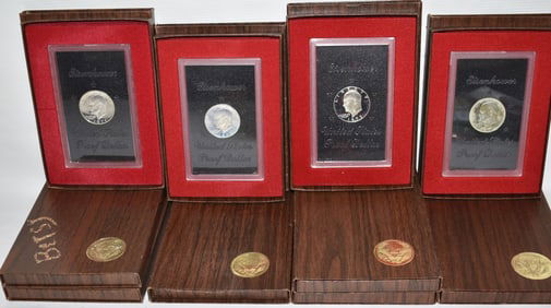 LOT (10) 1971-1974 EISENHOWER U.S. MINT PROOF DOLLARS