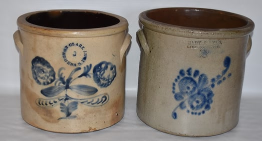 2 BRADY & RYAN/N. CLARK 2 GAL. SALT GLAZED STONEWARE