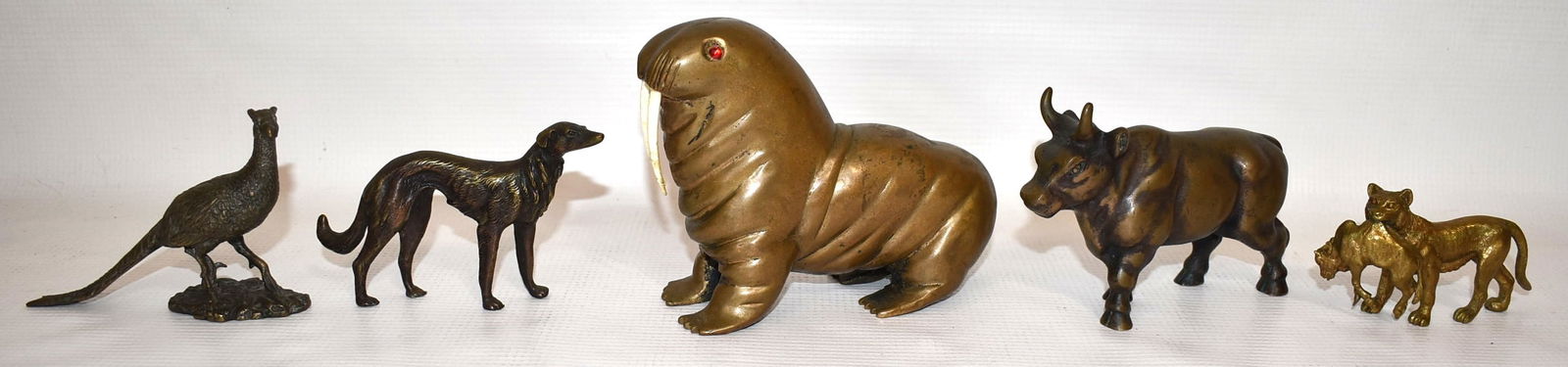 LOT (5) ASSORTED BRONZE FIGURAL ANIMALS, 19/20TH C. (1 of 7)