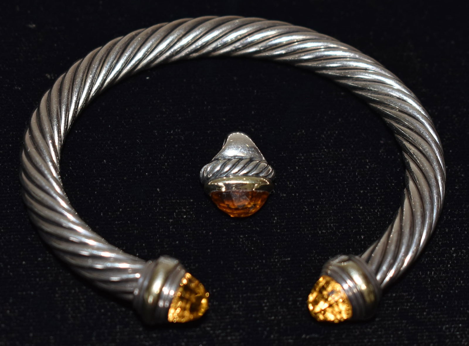2 DAVID YURMAN STERL./14KT YELLOW GOLD PENDANT/BRACELET (1 of 5)