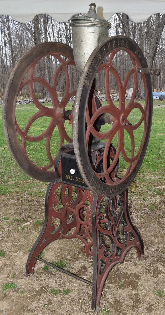 HUGE ENTERPRISE CAST IRON COFFEE MILL (FLOOR MODEL) (1 of 8)