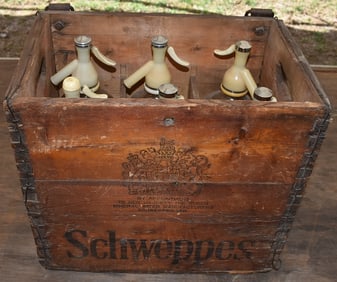 SCHWEPPES CASE EARLY SELTZER BOTTLES, 19/20TH C.