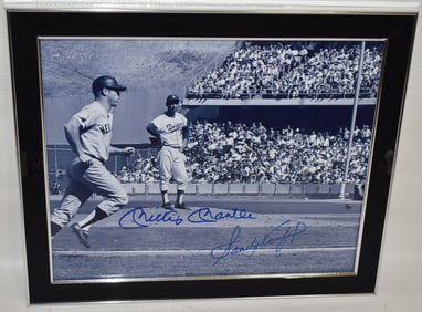 AUTOGRAPHED PHOTO MICKEY MANTLE/SANDY KOUFAX W/COA