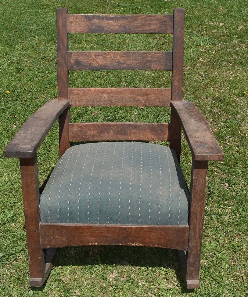 MISSION OAK (STICKLEY) ROCKER, C. 1900 (1 of 8)