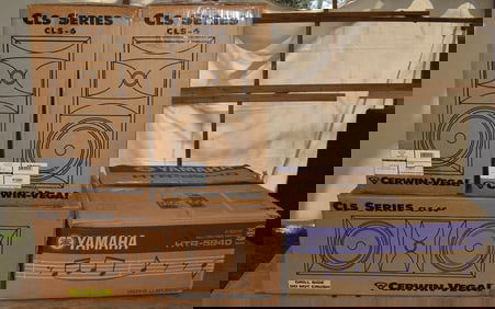 3 CERWIN-VEGA SPEAKERS, MOD. CLS-6C/(2) CLS-6/RECEIVER