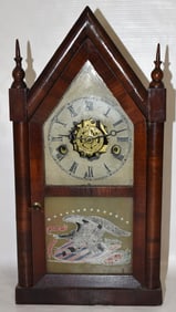 JEROME BRISTOL, CT STEEPLE CLOCK, 19TH C.