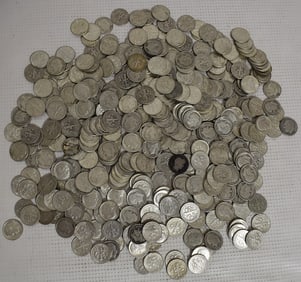 LARGE LOT ROOSEVELT SILVER DIMES, 36.8 OZ.