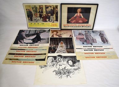 16 LOBBY CARDS INCL. BETTE DAVIS AUTOGRAPHED/DR ZHIVAGO
