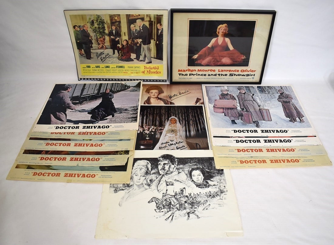 16 LOBBY CARDS INCL. BETTE DAVIS AUTOGRAPHED/DR ZHIVAGO (1 of 20)