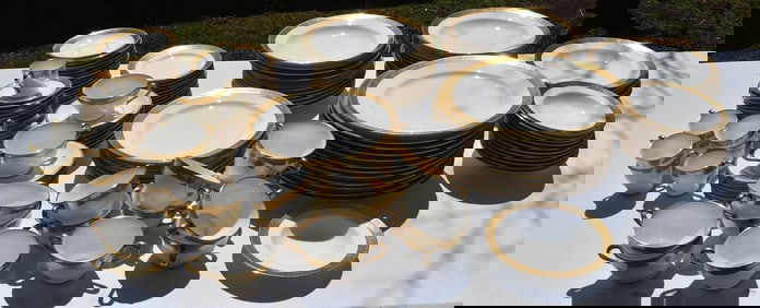 LENOX FOR TIFFANY PARTIAL PORCELAIN DINNER SERVICE