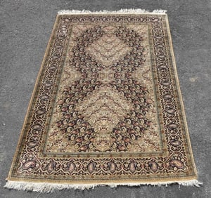 FINE ORIENTAL CARPET SILK/MERCERIZED COTTON SCATTER