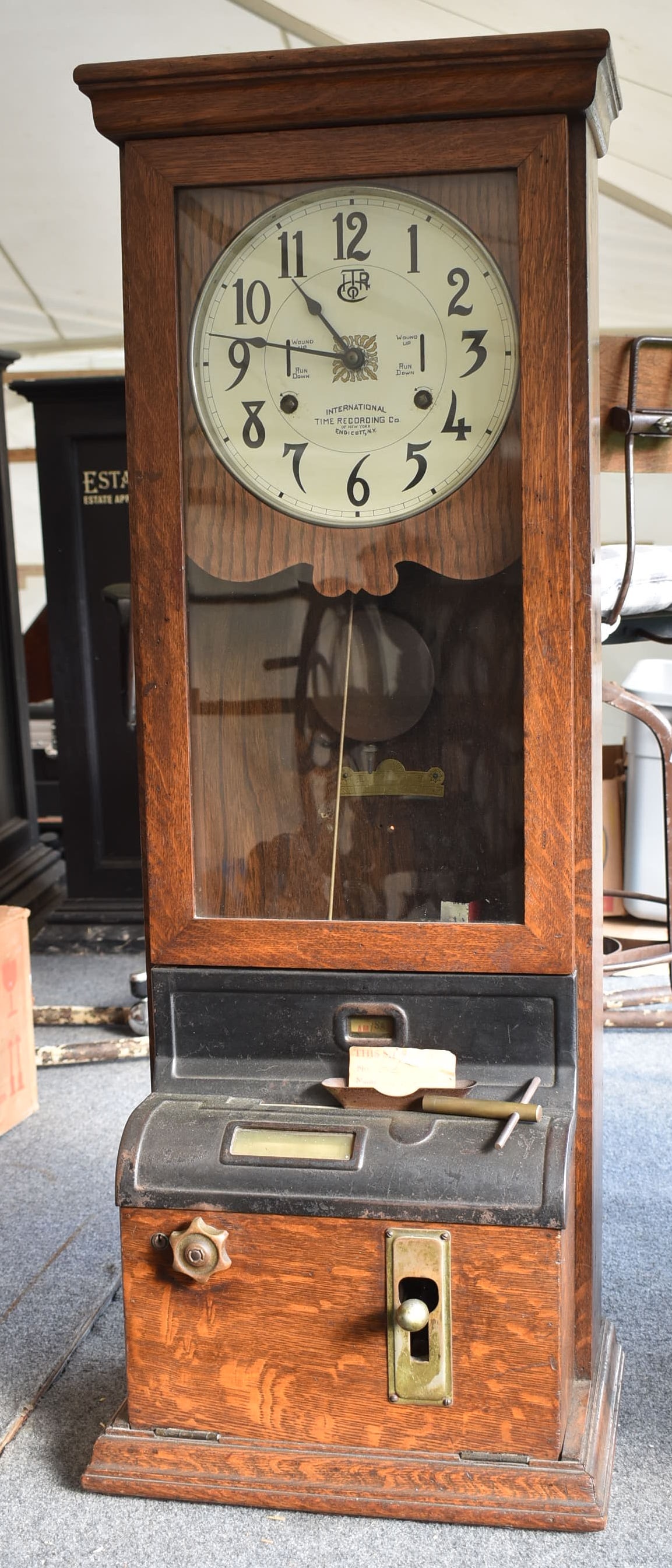 INTERNATIONAL TIME RECORDING CLOCK, 19/20TH C. (1 of 6)