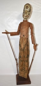 EUROPEAN/BALI CARVED/PAINTED MARIONETTE, 19/20TH C.