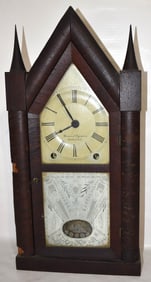 BREWSTER & INGRAHAMS STEEPLE CLOCK, 19TH C., H. 20"
