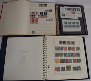 LOT (3) GERMAN POSTAGE ALBUMS/STOCK BOOKS, C. 1940/50'S