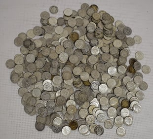 LARGE LOT ROOSEVELT SILVER DIMES, 36.6 OZ.