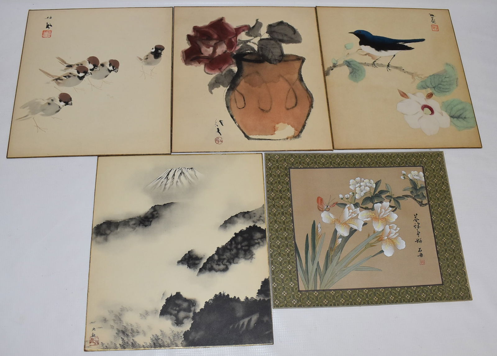 LOT ASSORTED JAPANESE WATERCOLORS (1 of 11)