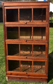 MISSION OAK 4 STACK BOOKCASE, C. 1920/30