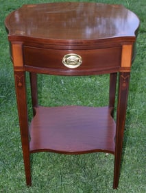 BAKER MAHOGANY INLAID LAMP TABLE, CHARLESTON COLLECTION