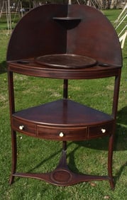 FEDERAL MAHOGANY INLAID WASHSTAND, C. 1830