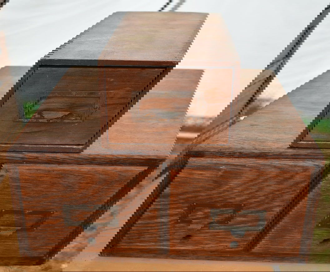 LOT (2) LIBRARY OAK FILE CABINETS, C. 1930/40 (1 of 4)