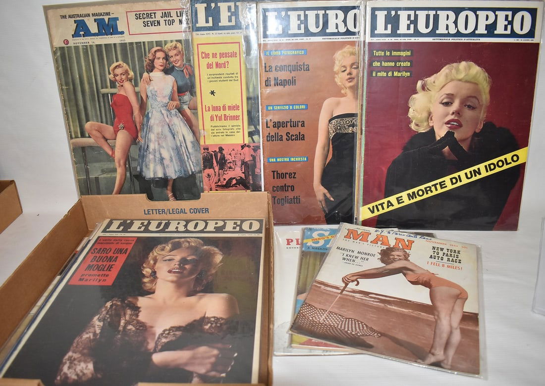LOT ASST. MARILYN MONROE COVER MAGAZINES INCL. FRENCH (1 of 4)