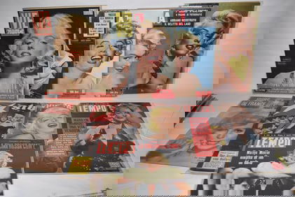 LOT (10) VINTAGE MARILYN MONROE MAGAZINES, C. 1950/60