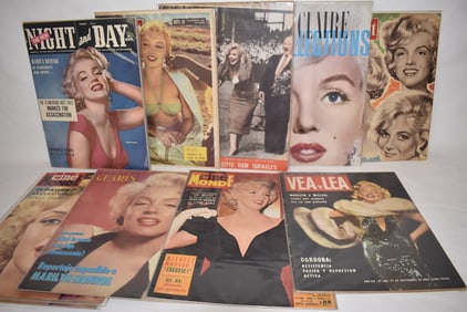 LOT (10) VINTAGE MARILYN MONROE MAGAZINES, C. 1950/60