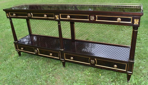 KARGES MAHOGANY CREDENZA, 20TH C.