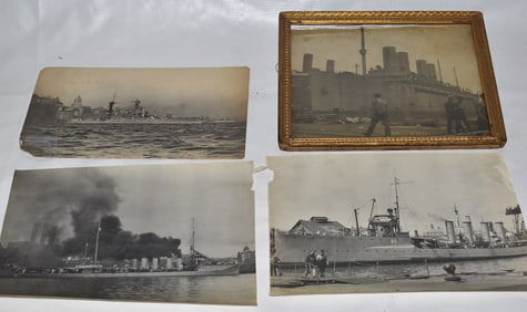 LOT ASSORTED NAVAL SHIP PHOTOGRAPHS, C. 1940/50