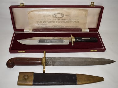 LOT (2) INCL. AMES SHORT SWORD 1849/COMMEMORATIVE IXL