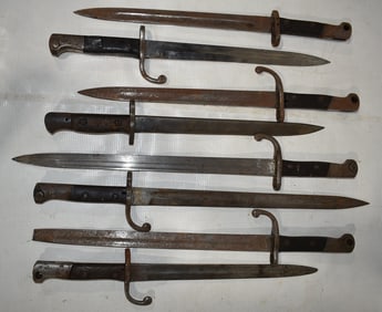 LOT (8) WWI GERMAN BAYONETS W/OTHERS