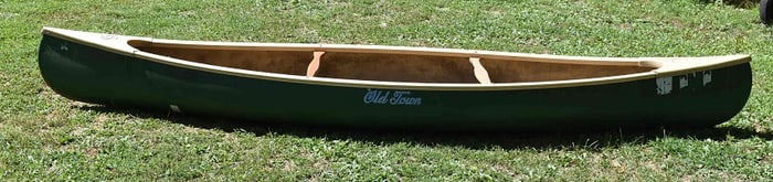 OLD TOWN CANOE W/PADDLES, C. 1960'S, L. 12'