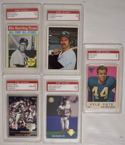 5 GRADED CARDS, WILLIAMS/MUNSON, ROTE, JETER, GRIFFEY
