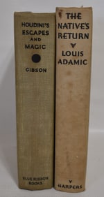 2 VOLS. "THE NATIVES RETURN" ADAMIC 1934/HOUDINI'S