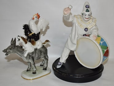 LOT (2) HUTSCHENREUTHER PORCELAIN FIGURINES, 20TH C.