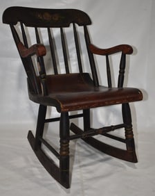 CHILDS STENCILED BOSTON ROCKER, 19TH C.