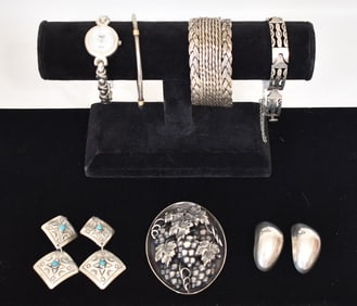LOT ASSORTED STERLING JEWELRY, C. 1960/70, W. 8.3 OZ.