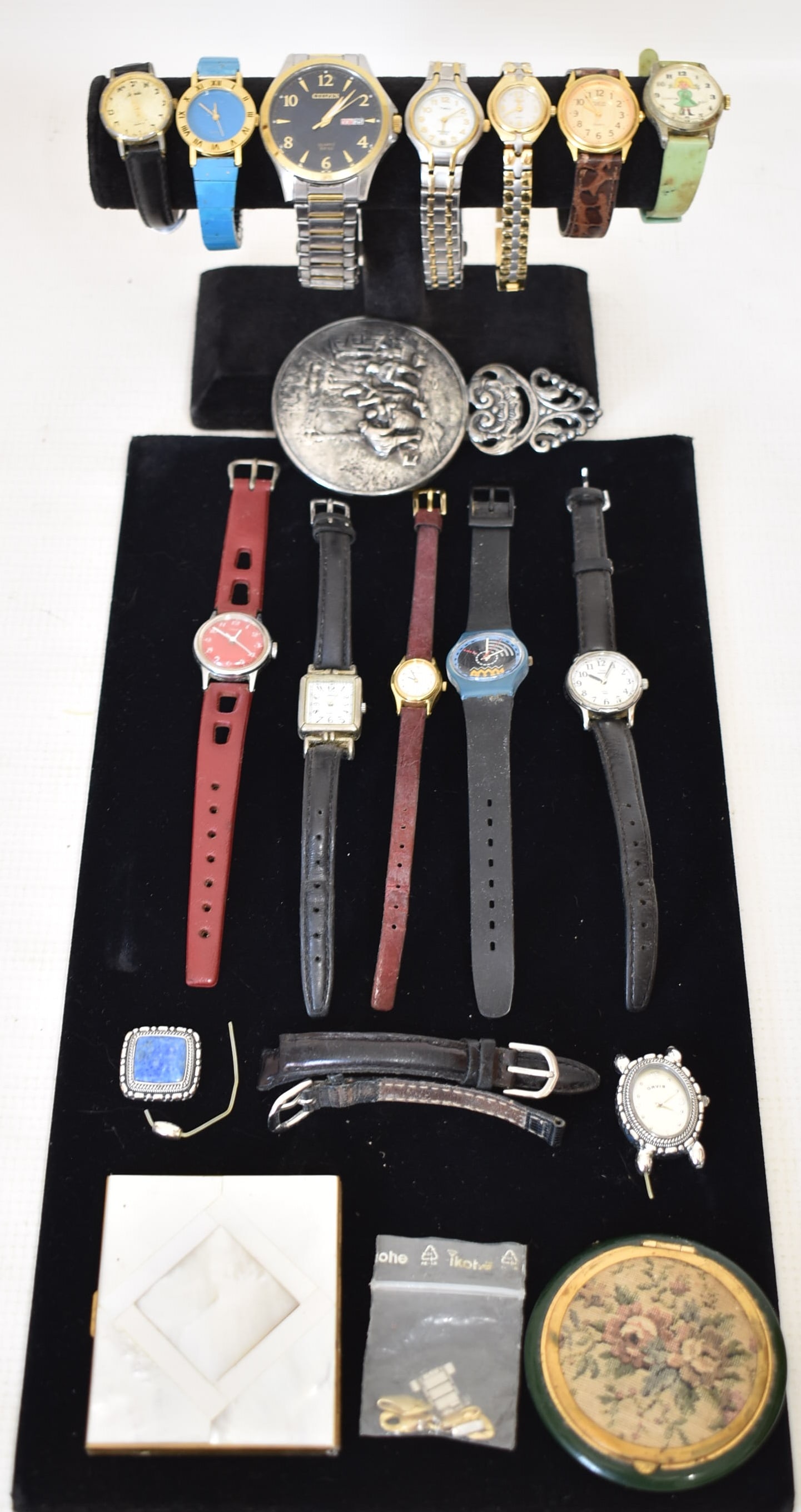LOT ASSORTED VINTAGE WATCHES/PARTS, C. 1960'S (1 of 7)